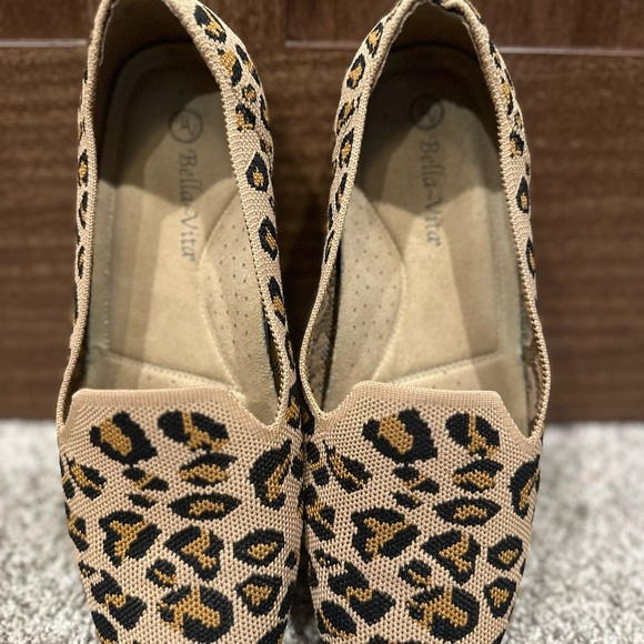 Bella Vita Tan and Black Leopard Print Flats - Picture 2 of 5